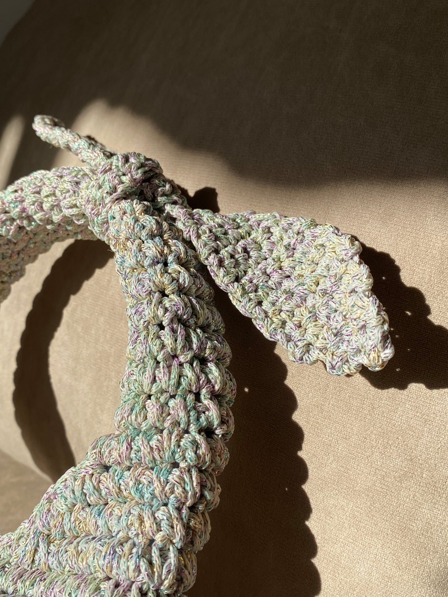 Crochet Glitter Bag “Candy” | Handmade Shiny Handbag | Unique Summer Accessory | Gift Idea for Her